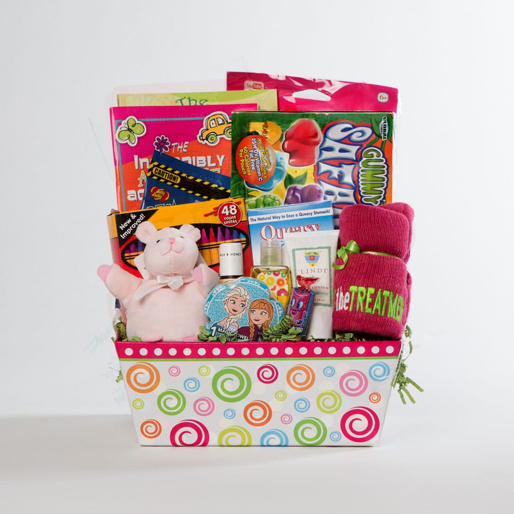 girls large basket | thoughtful gifts for cancer patients | Rock the Treatment